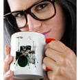 thumbnail image 2 of 3dRose, Drums, 11oz Two-Tone Red Mug, 2 of 7