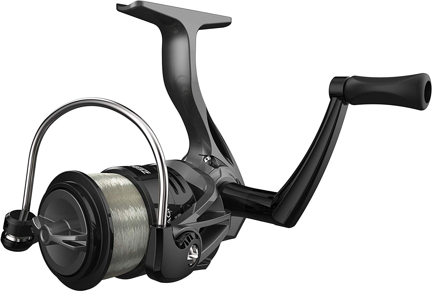 Zebco Ready Tackle Spinning Reel and Fishing Rod Combo, 5-Foot 6-Inch Fishing Pole, 30-Piece Tackle Kit, Black