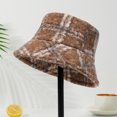 thumbnail image 2 of CSChome Fisherman Hat Unisex Winter Fisherman Hat - Color Matching Thick Soft Plush Flat Top, 2 of 7