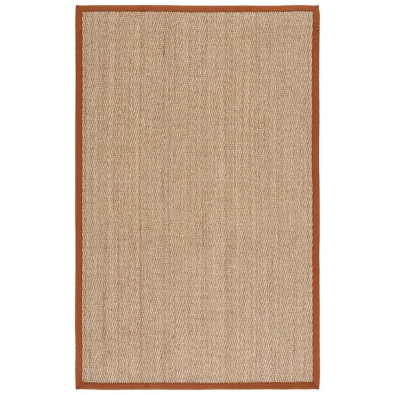SAFAVIEH Natural Fiber Maisy Solid Area Rug, Natural/Brown, 5' x 8'