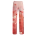 thumbnail image 7 of Women's Drawstring Valentine's Day Printed Casual Pants, Elastic Waist Lounge Pants for Women, Holiday Themed Sleepwear Pajama Pants, Comfortable Fit,Deep Red,XL, 7 of 7