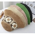 thumbnail image 2 of YooGuoGuo Straw Sun Hat Floral Woven Wide Brim Bucket Beach Hat UV Protection Summer Fishing Hat, 2 of 6