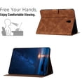 thumbnail image 3 of for Samsung Galaxy Tab A 10.5 2018 SM-T590 / SM-T595 Folio Flip Case, Embossed PU Leather Case with Smart Auto Wake / Sleep & Adjustable Stand (3 Anti-Slip Strips) with Card Slots, Brown, 3 of 5
