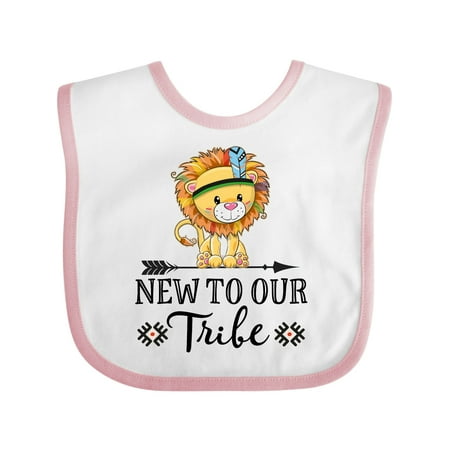 

Inktastic New to the Tribe Just Arrived Lion Boys or Girls Baby Bib