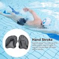 thumbnail image 2 of Soidarity 1 par de palas de mano universales para niños con correa ajustable, entrenador de paleta de natación, ejercicio, entrenamiento, buceo, negro Type2 NO2, 2 of 6