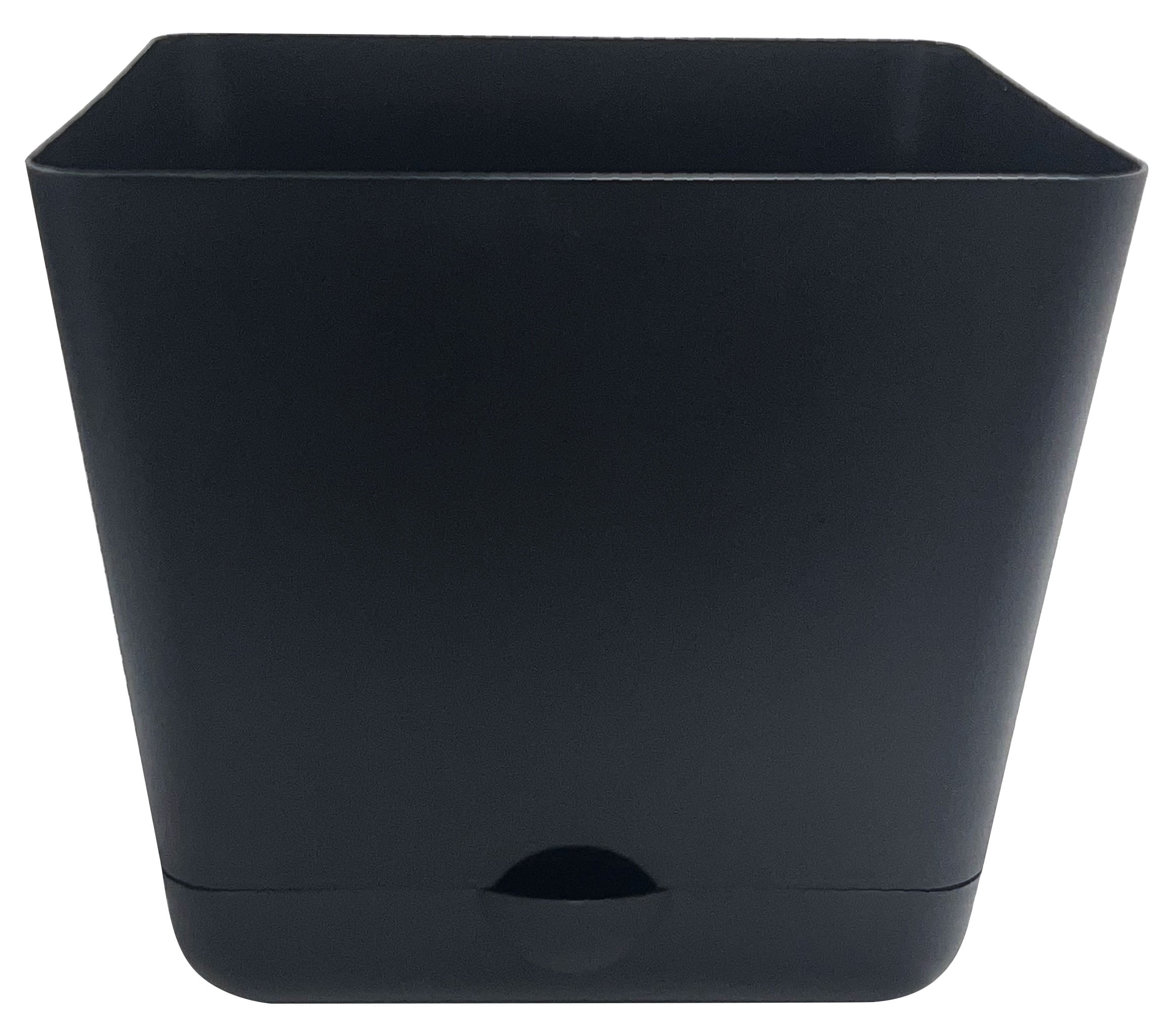 (2 pack) Mainstays Self-Watering 12in Black Square Planter