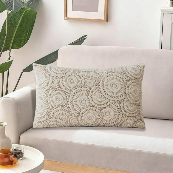 Lunxisen 1 Pcs Pillow,Handmade Throw Pillows,Smooth Leather Decorative Pillows for Home Decor Bedroom Living Room Couch Bed Sofa