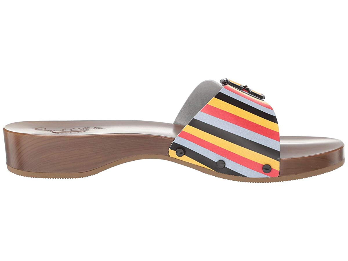 scholl leather look sandals low