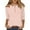 237# Light pink, variant on DENGDENG Women's 3/4 Sleeve Shirts and Blouses Elbow Casual Tops Round Neck Summer Button Down T-Shirts Work Three Quarter Length Pullover Solid Color Loose Shirts Light Blue S