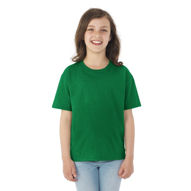 Fruit Of The Loom T-Shirt à Manches Courtes en Coton HD pour Jeunes, 2/4, Rétro Chiné