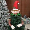 thumbnail image 5 of Christmas Tree Topper Set Under 5 ! Yannianjz Holiday Star Santa Claus Elf Snowman Hanging Ornament for Christmas Window Decor Festive Topper for Indoor Tree Decoration, 5 of 6