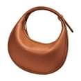 thumbnail image 4 of EHJRE Shoulder Bag for Women Dumpling Bag Half for Brown, 4 of 9