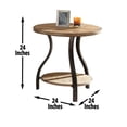 thumbnail image 3 of Bowery Hill Round End Table in Light Oak Finish, 3 of 5
