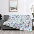 thumbnail image 2 of Honeii Cartoon Animals print throw blanket, crafted from cozy cotton flannel, offers versatile home decor as a bedding suitable for all seasons.-50"x40", 2 of 6