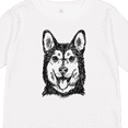 thumbnail image 4 of Inktastic Siberian Husky Sketch Portrait Boys or Girls Long Sleeve Toddler T-Shirt, 4 of 5
