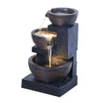 thumbnail image 4 of Enchanting Outdoor Fountain with 12 Warm White LED Lights - Black, 4 of 5