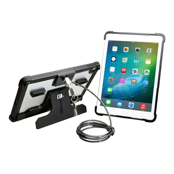 CTA Digital Security Case with Kickstand and Anti-Theft Cable - Coque Arrière pour Tablette - 9,7 Po