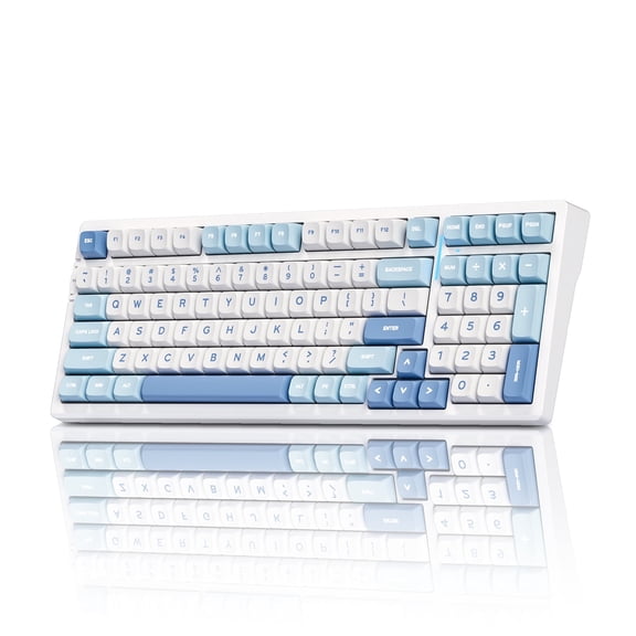 MCHOSE G98 Pro Wireless Mechanical Keyboard, Bluetooth 5.0/2.4GHz/USB-C Hot Swappable Custom Keyboard, Gasket Structure, Double Shot PBT Keycaps, RGB Backlit Gaming Keyboard