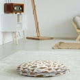 thumbnail image 3 of Forest Round Floor Cushion with Handle, Champignons Wild Mushrooms Botanical Autumn Vegetarian Healthy Delicious, Pillow for Living Room & Dorms, 18" Round, Cinnamon Beige and Tan, by Ambesonne, 3 of 4