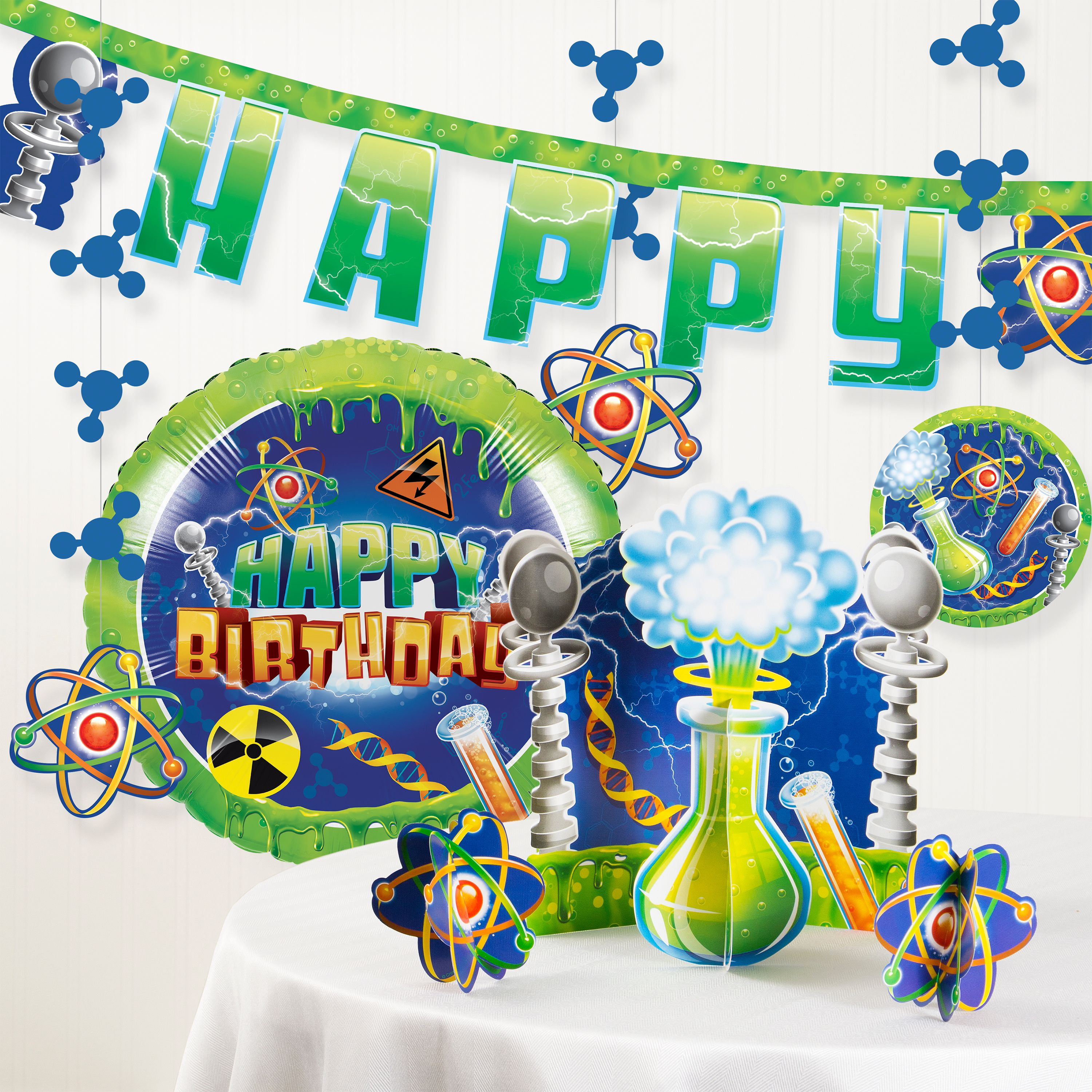 Mad Scienteist Birthday Party Decorations Kit
