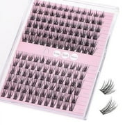 ALLOVE Lash Clusters 2 Styles Individual Lashes D Curl 10-16 Mixed 144 Pcs Reusable Cluster Lashes Individual Lash Extensions for Self-application DIY at Home-Pro 1