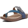 thumbnail image 6 of Josef Seibel Tonga 23 Women's Leather Sandal With Flower Buckle In Blue Size 9, 6 of 6