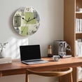 thumbnail image 6 of Wall Clock 10 Inch Abstract Vintage Round Silent Decorative Wall Clocks Battery Operated for Living Room Bedroom Kitchen Classroom Decor, Art Oil Painting Texture Sage Green Gray,Small, 6 of 7
