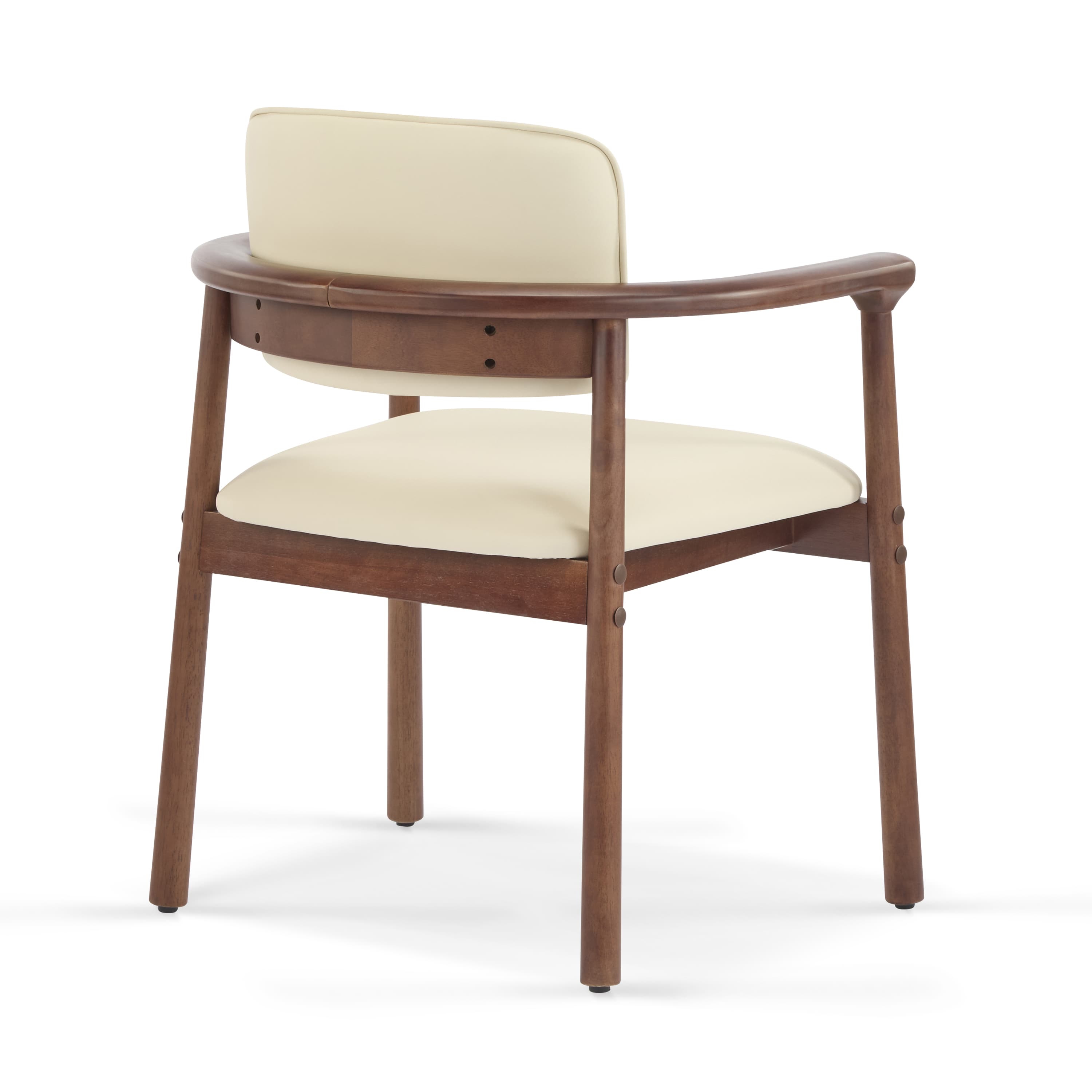 MAYEERTY 2-Pack Rubber Wood Dining Chairs - Sturdy, Comfortable PU Foam Seat for Home/Kitchen