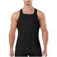 thumbnail image 3 of Sentmoon Tank Tops Men and Sleeveless Crew Neck Summer Mens Compression Shirt Solid Color Running Loose Oversized Men Clothes Vacation for Layering Under Shirts S, 3 of 9