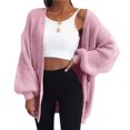 thumbnail image 2 of Idoravan Cardigan Sweaters for Women Trendy Women's Hooded Cardigan Thick Knit Sweater Big Coat, 2 of 5