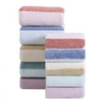 thumbnail image 2 of XmhyTop-A Juego de toallas de baño de 3 piezas de vellón coral, ultrasuaves y absorbentes, para el hogar, color azul, 2 of 5