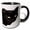 Black/White, variant on 3drose, Photograph Vector of Jet Black Cat with Yellow Eyes, 15oz Mug