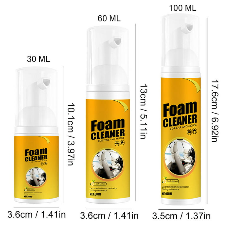Multi-functional Foam Cleaner, Multi-Purpose Foam Cleaner, Foam Cleaner for  car, 2023 New Magic Foam Cleaner for Car, Powerful Stain Removal Kit  (100ml, 2pcs 