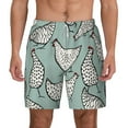 thumbnail image 3 of Uemuo Hand Drawn Chickens Pattern Mens Swim Trunks Quick Dry Board Shorts with Mesh Lining, Stretch Beach Shorts Quick Dry No-Chafing Board Shorts-XX-Large, 3 of 9