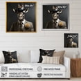 thumbnail image 4 of Designart "Fashion Giraffe in Grey and Black" Animals Framed Wall Art - Traditional Grey Giraffe Fashion Bedroom Framed Canvas Wall Art, 4 of 6