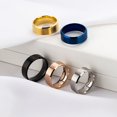 thumbnail image 1 of Titanium steel ring 8mm dumb ring Simple Men's Double bevel ring six color ring, Simple Men's Design, 1 of 5