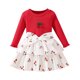 thumbnail image 1 of Vestido de manga larga con cuello redondo, ropa de dormir de franela para niños con cuello redondo, conjunto de manga larga estampado, ropa de casa gruesa de manga larga, conjunto de falda, prendas de, 1 of 8