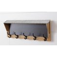 thumbnail image 2 of Rustic Farmhouse Style Wooden Chalkboard Wall Hook Coat Rack, 2 of 2