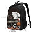 thumbnail image 5 of Salouo Casino And Sports Pattern Extra Large Travel Laptop,Backpack with USB Charging Port College Backpack Business Work Bag Casual Daypack Fits for Men & Women, 5 of 7