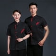 thumbnail image 6 of Flmtop Unisex Short Long Sleeve Chef Jacket Coat Hotel Kitchen Service Uniform Workwear, 6 of 8