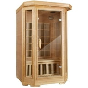 2 Person Infrared Sauna Room Household, Wooden Sweating Infrared Sauna for Home
