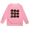 thumbnail image 4 of LIIPEE Girls Hoodies Halloween Warm Cartoon Pumpkin Graphic Printed Long Sleeve Round Neck Pullover Tops Girl Stylish Indoor Outdoor Wear Sweatshirts,Pink,9-10 Years, 4 of 4