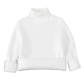 thumbnail image 1 of Kids Base Layer Solid-Color High-Neck 100%Polyester Sweater with Fleece for Toddler Winter Casual Daily, 1 of 2