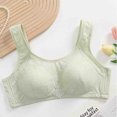 thumbnail image 5 of Ashirexll Women's Bras No Underwire, Full Coverage Solid Color Breathable Soft Lightweight Bra Underwear No Rims Green XXL, 5 of 7