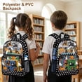thumbnail image 3 of FKELYI Clear Backpack for Boys 17 Inch Schoolbag Cartoon Dog Polka Dot Print Lightweight Kids Backpacks Transprent Book Bag for Primary School Daypack Rucksack, 3 of 7