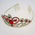 thumbnail image 5 of Corona nupcial de diamantes de imitación de cristal de lujo para mujer, tocados de princesa, Tiara para niñas, accesorio con peine, 5 of 5