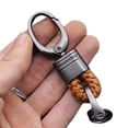 thumbnail image 1 of Car Key Chain Hand-woven Faux Leather Braided Rope Snap Hook Alloy Men Women Waist Key Holder Ring for Daily, 1 of 10