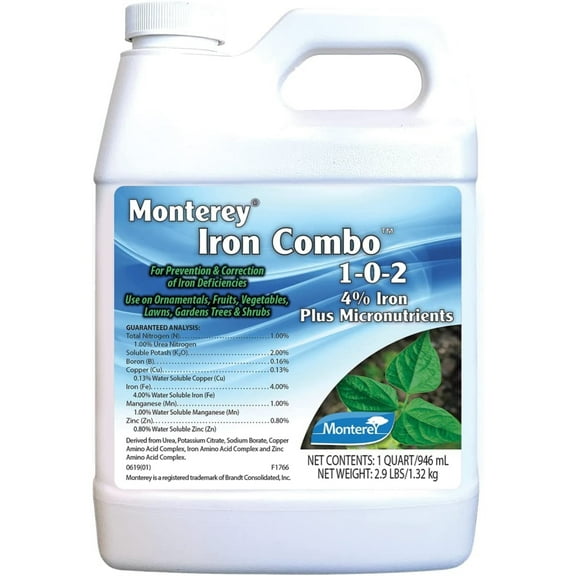 Monterey Iron Combo 1-0-2 Fertilizer, 32oz Concentrate