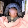 thumbnail image 4 of 2Pcs/Set Baby Safety Seat Headrest + Safety Belt Cover Set for Infants Mint Green, 4 of 5
