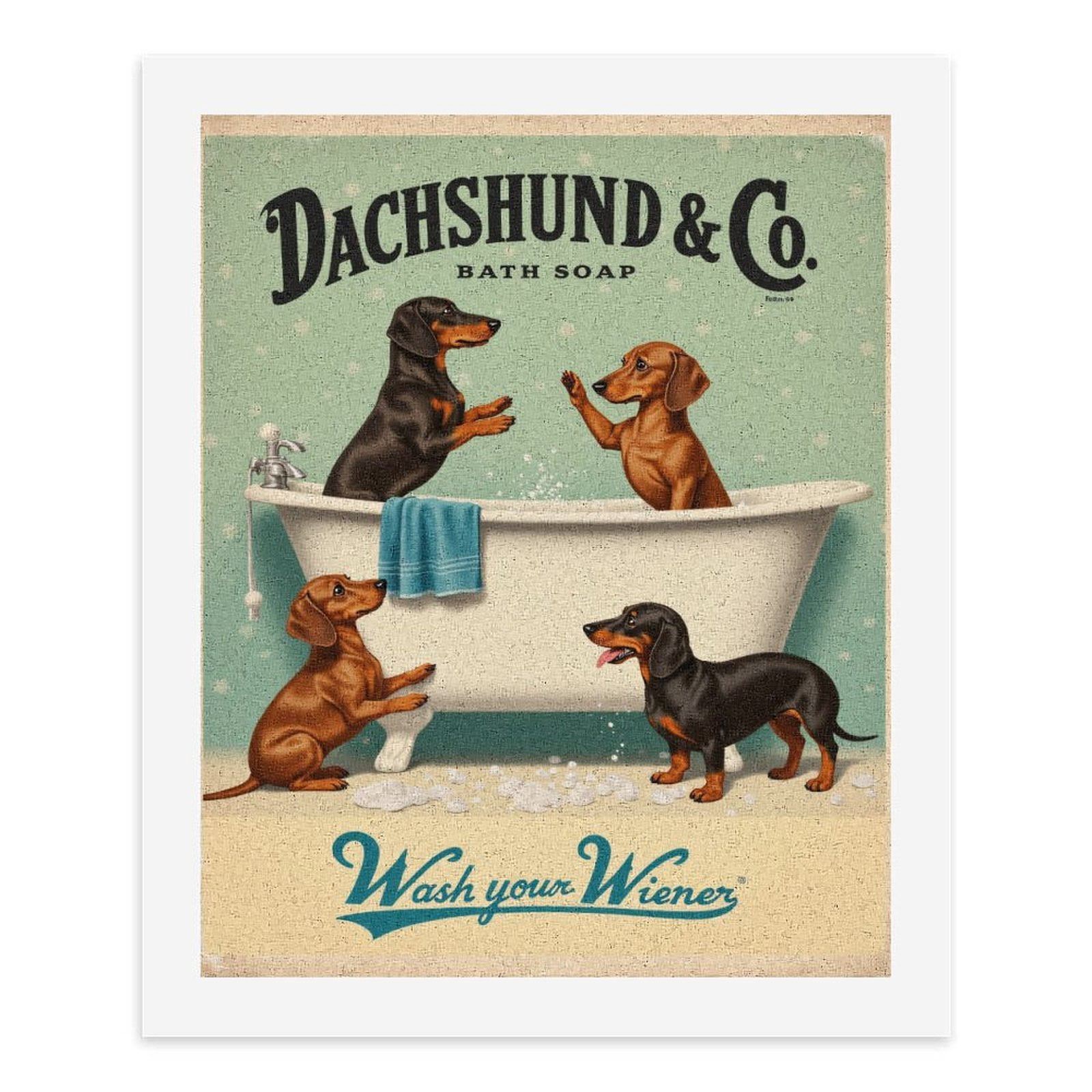 Paint by Numbers Kit for Adults, Dachshund Bath Time Fun Paint by Numbers, Easy Paint by Numbers Kit for Adults Beginner, DIY Adult Paint by Number Kits on Canvas, 12x16in Home Decor